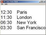 NTP Time Zone Clock screenshot